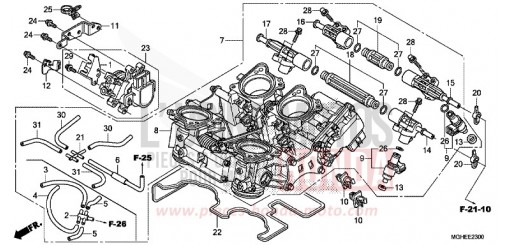 CORPS DE PAPILLON VFR1200XDE de 2014
